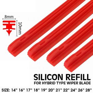 KCTION usine meilleure vente coréen vente en gros universel U crochet pare-brise balai d'essuie-glace hybride essuie-glaces coloré Silicone recharge - Product Image 6