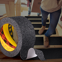 Bande antidérapante en PVC imperméable, haute résistance, noire, pour marches d'escalier extérieures