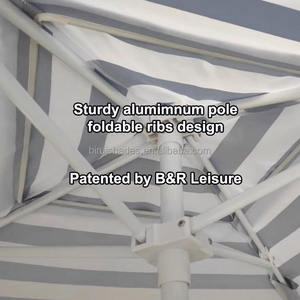 BR mediano grande refugio sombra playa cabaña tienda portátil plegable aluminio poste cuadrado sombrilla para verano Parque Camping evento - Product Image 3