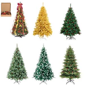 3ft-10ft Arbre <span class=keywords><strong>de</strong></span> Noël artificiel PE mixte PVC quatre couleurs alternées clignotant LED - Product Image 5