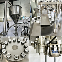 Machine de remplissage et de scellage semi-automatique pour tubes souples de Guangzhou, idéale pour l'emballage de crèmes pour les mains, nettoyants visage et fonds de teint liquides