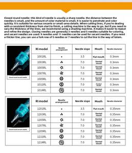 タトゥー針カートリッジ使い捨て316ステンレス鋼20ピース/箱1205RLシリコンカバー付きオリジナルメーカー - Product Image 5