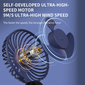 6-Speed <strong>LED</strong> Handheld <strong>Fan</strong> - <strong>USB</strong> Rechargeable Mini <strong>Desk</strong> <strong>Fan</strong> <strong>with</strong> Digital Display, Portable &amp; Customizable - Product Image 5