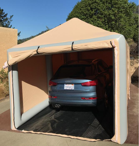 Cubierta impermeable inflable portátil Tienda de campaña para coche con bomba de aire eléctrica Material de PVC Garaje inflable sellado al aire para uso en invierno - Product Image 6