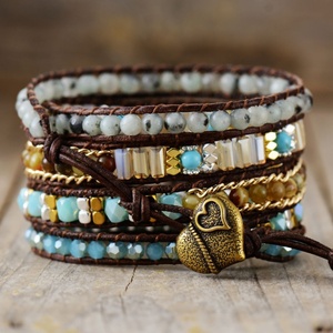 Pulseras <span class=keywords><strong>Bohemia</strong></span> Touch Wrap de Acero Inoxidable con Baño de Plata Negra, Geométricas, Estilo Hiphop, Cristianas, Aniversario, Hechas a Mano, Unisex - Product Image 4