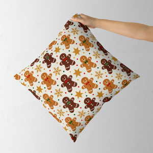 <b>Velvet</b> Pillow Case Double Sided Christmas Gingerbread Man Print 18x18 Inch Zipper Custom <b>Sofa</b> Bed Home Winter Cushion <b>Cover</b> - Product Image 6