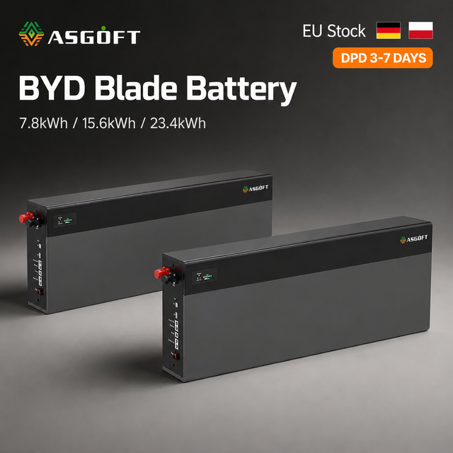 EU Stock 51.2V Low Voltage LiFePO4 Battery 7.8kWh 15.6kWh 10kWh 15kWh 20kWh 30kWh BYD Blade Home Solar Energy Storage Stackable