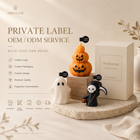 Großhandel Halloween Duftkerzen in Formen, Sojawachs Feiertagsdekoration, Gemischte Stile, Individuelle Duftfarbe, Private Label OEM Geschenke