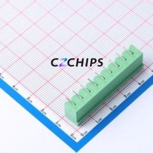 DB2ERC-5.0-9P-GN Plug-in Terminal Block Bent Lead Through Hole,P=5mm Connector Board-to-Board / Socket - Closed 1x9P 5mm Green - Product Image 2