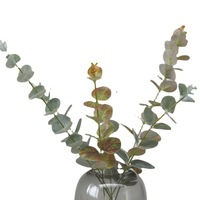 Fleurs d'eucalyptus nordiques en PU imprimées en 3D, feuilles de luxe, différentes couleurs, longues tiges, feuilles d'eucalyptus vertes pour bouquet