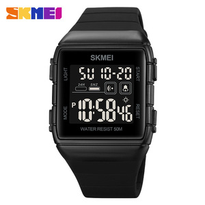 Skmei Digital Sports <b>Watch</b> 50m Water Resistant <b>Rectangular</b> Men's Electronic <b>Watch</b> Outdoor Student Use - Product Image 2