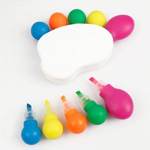 Ensemble de stylos surligneurs fluorescents à séchage rapide, marque personnalisée, design créatif, encre permanente imperméable, pointe de pinceau oblique, colorés - Product Image 3