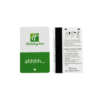 13.56 เมกะเฮิร์ตซ์ rfid การพิมพ์เลเซอร์โรงแรมแถบแม่เหล็ก key card