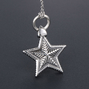 Double-sided Star Pendant <b>Titanium</b> Steel Necklace Gift Accessory SP592 - Product Image 2