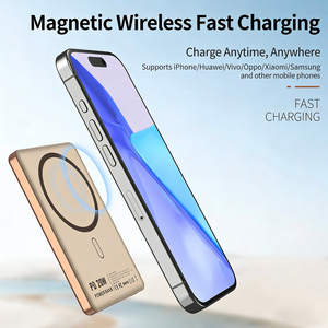 Vente en gros de chargeurs portables magnétiques PD 22,5 W 5000 mAh, chargeur portable personnalisé, chargeur sans fil, charge rapide pour téléphone portable - Product Image 4