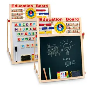 儿童木制黑板磁性绘图板教育字母数字卡通儿童墙贴