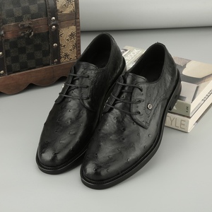 Zapatos Oxford de Vestir para Hombre, de Piel de Avestruz Genuina, Punta Cuadrada, con Cordones, para Todas las Temporadas, Oficina y Uso Formal - Product Image 6