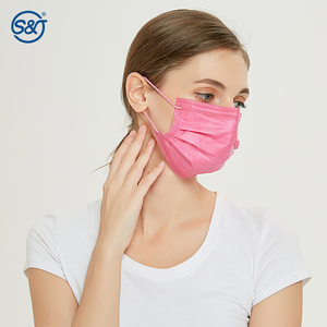 Masker Bedah Gigi Sekali Pakai S&J Warna Pink ASTM F2100 LEVEL3 - Product Image 2