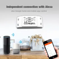 MoesHouse Wifi Tuya Android Smart Home Switch con pantalla OLED (<2 "640x480) Dispositivo de encendido/apagado Aplicación Control remoto Temporizador Alexa