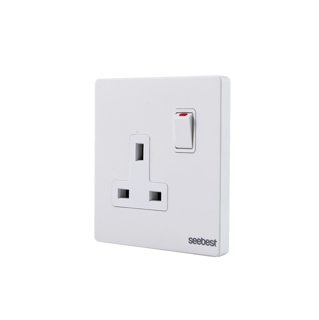 Seebest 10A/13A Full Copper Electric Switches Socket Wall Socket Surface/Recess Mounted UK Standard Socket