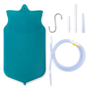 Transparant Blauw 2000Ml Mat Oppervlak Klysma Tas Voor Beauty & Persoonlijke Verzorging Kits - Product Image 1