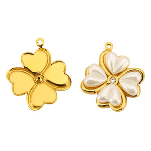 Colgante de Resina con Trébol de Cuatro Hojas y Estrella de Acero Inoxidable, Accesorios de Joyería para Mujer, Regalo al por Mayor Yiwu - Product Image 2