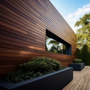 Revestimiento de Pared <span class=keywords><strong>Exterior</strong></span> de <span class=keywords><strong>Vinilo</strong></span> WPC, Panel de Madera Plástica Moderno Resistente a los Rayos UV e Impermeable para <span class=keywords><strong>Fachada</strong></span> de Casa o Villa - Product Image 3