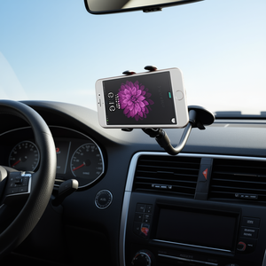 Support de téléphone portable universel à ventouse pour pare-brise de voiture, rotation à 360 degrés, en plastique noir - Product Image 2