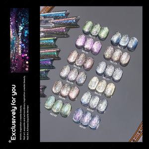 JTING Hot Trend <b>Reflective</b> Flash Cat Eye <b>Gel</b> <b>Polish</b> 12 Shades Super <b>Glitter</b> Cat Eye <b>Gel</b> TPO/Hema Free OEM ODM Uv <b>Gel</b> Nail <b>Polish</b> - Product Image 4