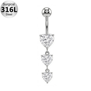 Offerta Speciale: <span class=keywords><strong>Piercing</strong></span> all'<span class=keywords><strong>Ombelico</strong></span> in <span class=keywords><strong>Acciaio</strong></span> <span class=keywords><strong>Chirurgico</strong></span> 316L per Donne, Sexy Gioielli Estivi da Spiaggia con Zirconi, Fiori e Farfalle - Product Image 6