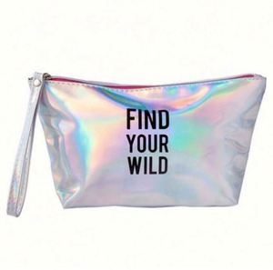 Bolsa de Maquillaje Ligera para Mujer, Diseño Moderno, con Cierre de Cremallera, PVC Láser, Bolsa de Cosméticos Holográfica, Bolsa de Aseo - Product Image 4