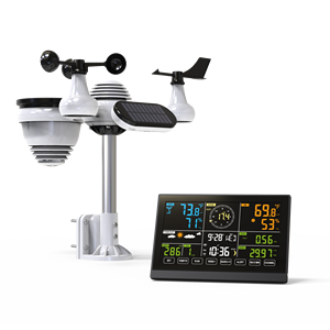 7 In 1 Professioneel Draadloos Digitaal Weerstation Met Kleurendisplay Binnen Buitentemperatuur Hygrometer Oem Odm Ondersteund - Product Image 1