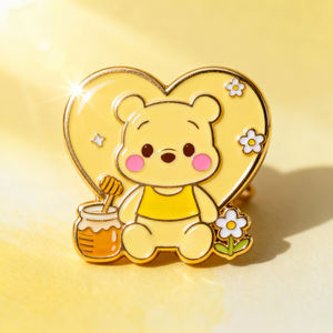 Manufacturer OEM ODM Factory Custom Zinc Alloy Logo Metal Brooch Badge Glitter Soft Enamel Cap 2D Badge Custom Lapel <b>Pin</b> - Product Image 5