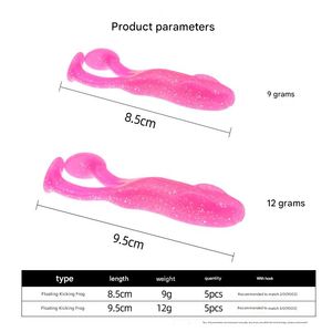2024 nuevo agua flotante kick Frog TPR material manivela anzuelo cebo suave señuelo <span class=keywords><strong>de</strong></span> pesca cebo suave - Product Image 3
