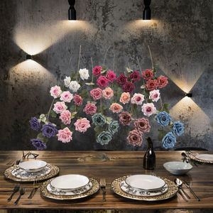 ดอกกุหลาบประดิษฐ์ทำมือสำหรับงานแต่งงานบ้านวันหยุดตกแต่งสำหรับคริสต์มาสตรุษจีนวันขอบคุณพระเจ้า <span class=keywords><strong>Z99</strong></span>สำเร็จการศึกษา - Product Image 2
