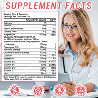 Gummies sans sucre 12-en-1 au glycinate de magnésium et au calcium pour adultes – Soutien osseux, cérébral, sommeil et relaxation musculaire – Marque privée OEM