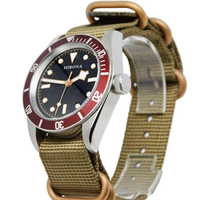 Montre-bracelet mécanique automatique de luxe en acier inoxydable avec logo personnalisé, 3 ATM, pour plongée sportive, pour homme