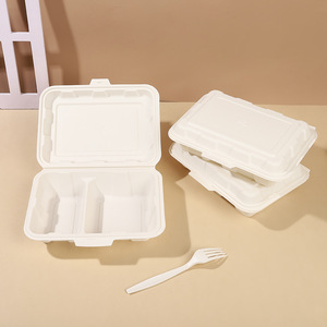 Contenitore per <span class=keywords><strong>cibo</strong></span> <span class=keywords><strong>da</strong></span> 8 pollici con amido di mais <span class=keywords><strong>da</strong></span> 9 pollici scatola per il pranzo con amido di mais contenitore <span class=keywords><strong>da</strong></span> <span class=keywords><strong>asporto</strong></span> per Fast Food - Product Image 3