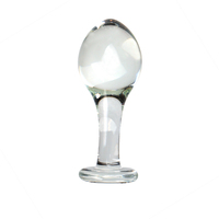 Kleiner Transparenter Glas-Analplug für Männer und Frauen, Anale Masturbation, Erwachsenen-Glasdildos
