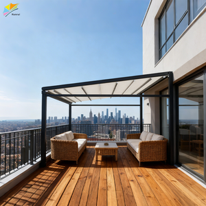 Fabricants en gros de stores de toit rétractables en polycarbonate inclinés bon marché, abri de jardin transparent pour balcon - Product Image 3