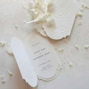 Tarjetas de Invitación de Boda con Logotipo en Relieve Impresas en Papel de Algodón de 600g Personalizadas, Tarjetas de Agradecimiento Empresariales con Impresión Tipográfica - Product Image 2