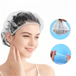 <span class=keywords><strong>Bonnet</strong></span> <span class=keywords><strong>de</strong></span> <span class=keywords><strong>bain</strong></span> transparent élastique épaississant imperméable à l'eau surdimensionné personnalisé <span class=keywords><strong>Bonnet</strong></span> <span class=keywords><strong>de</strong></span> douche en plastique PE jetable <span class=keywords><strong>de</strong></span> voyage pour salon d'hôtel - Product Image 4