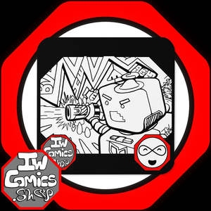Space Robot Cartoon Promotional <b>Coaster</b> - Product Image 1