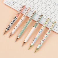 Fabricant stylo fleur de transfert de chaleur motif personnalisé logo dame stylo gel