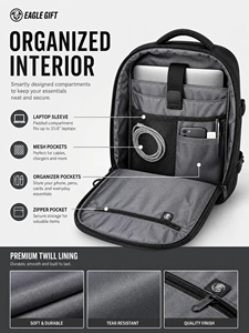 Luxury Expandable Air <b>Backpack</b> Air Pump Vacuum Compression Zipper Large Capacity Water-Proof Portable for Business Travel - Product Image 3