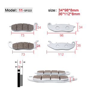Nouvelles plaquettes de frein de moto (céramique) pour <span class=keywords><strong>Honda</strong></span> Suzuki Sanyang Motor SMY MMBCU 158 CLBCU <span class=keywords><strong>125</strong></span> YAMAHA Vivo - Product Image 1