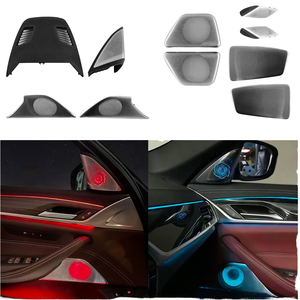 Couverture <span class=keywords><strong>de</strong></span> haut-parleur <span class=keywords><strong>de</strong></span> <span class=keywords><strong>porte</strong></span> avec éclairage d'ambiance intérieur décoratif synchronisé et coloré 12V pour <span class=keywords><strong>BMW</strong></span> Série 5 G38 2018+ Garniture spéciale - Product Image 1