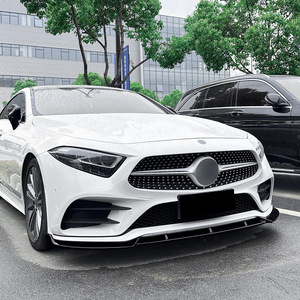 Amp-Z Front Bumper Lip Splitter Carbon Fiber Texture Matte Finish For Mercedes-Benz CLS-Class C257 Early 2018-2021 AMG - Product Image 2