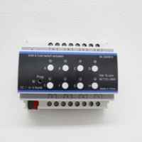 Interrupteur mural intelligent KNX EIB K-bus 8 voies 20A, certifié CE RoHS, IP20, style luxueux pour système d'automatisation domestique