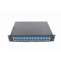 1U Panel Patch serat optik SC/APC laci optik Model tunggal LC Rackmount Server ODF Fiber untuk jaringan GSM FTTH